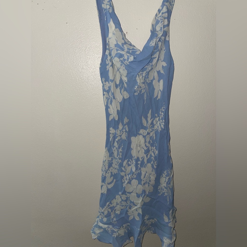 Reformation floral blue dress